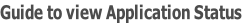 Guide to view Application Status